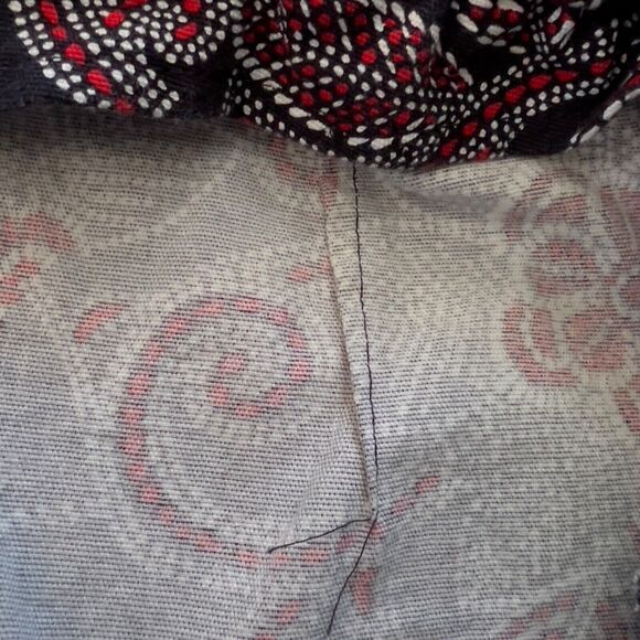 Talbots Woman Pencil Skirt Size 24W Navy Blue/Red/White Floral Print - Picture 9 of 12